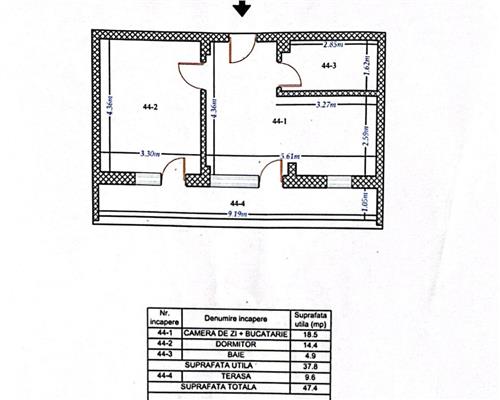 Apartament 2 camere | Titan Trapezului | 47,4 mp | bloc 2020 |